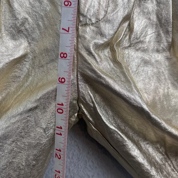 Zara Girls Metallic Gold Faux Leather Pants Made in Morocco Size 10  Edgy Kids - Picture 4 of 8